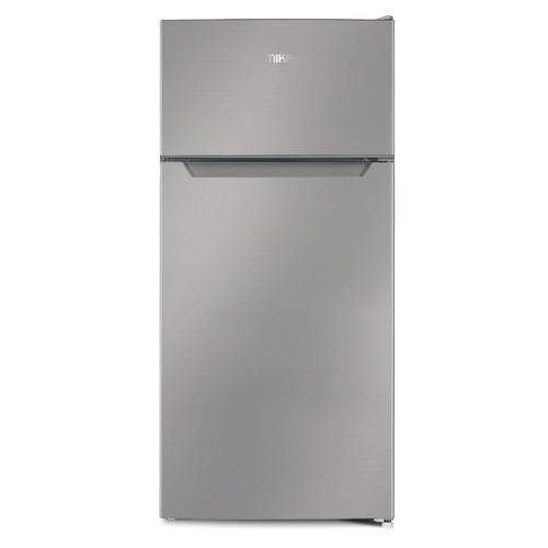 MIKA Fridge, 2 Door Top Mount Freezer Defrost, 112L, Line Silver